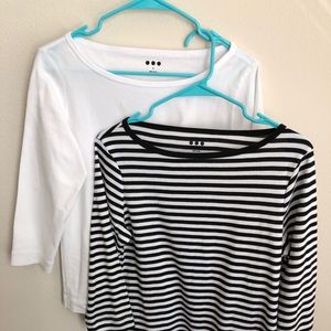 Pair of Three Dot Boatneck Cotton T-shirt’s.